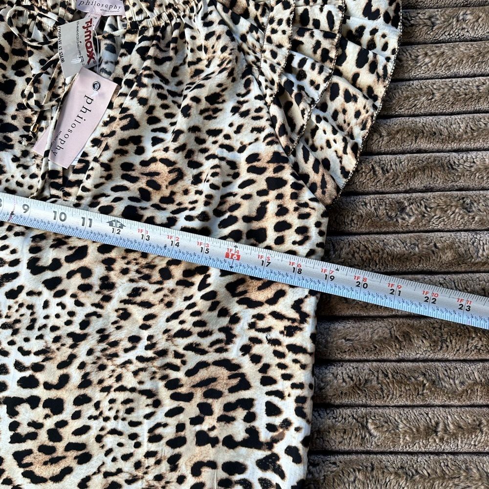 🎉5 for $45🎉 NWT Philosophy top blouse shirt size XS animal print - Picture 8 of 11